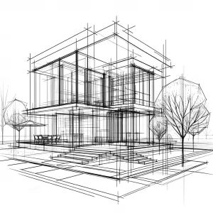 Diseñando una obra nueva de un chalet de dos plantas basado en dibujo técnico en Córdoba por Grupo Aycon